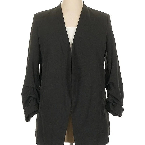Tahari Black Blazer classic Career Quiet Luxury Business Capsule SZ L - Picture 1 of 7